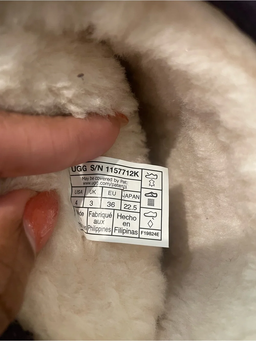 UGG Purple Star-Pattern Kids Fleece Boots